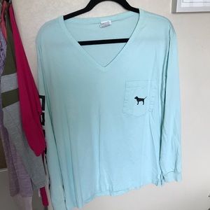 Victoria’s Secret mint/blue top